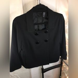 New York & Company | Women’s Black Stretch Pea Coat Jacket | NY & C